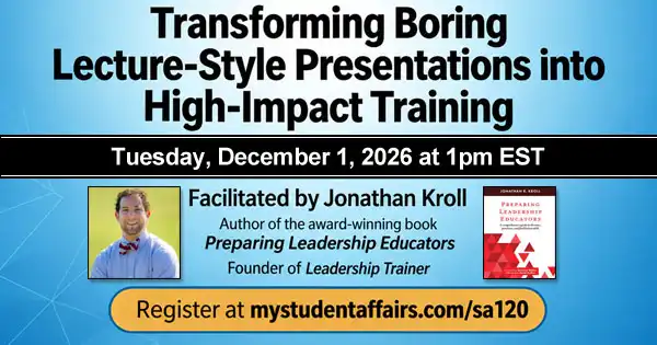 Dec. 1 - Transforming Boring Lecture-Style Presentations into High-Impact Training